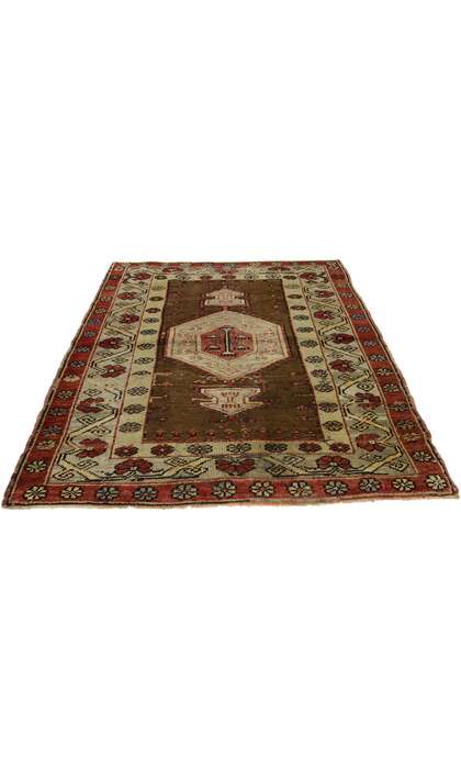 4 x 5 Vintage Turkish Oushak Rug 73884