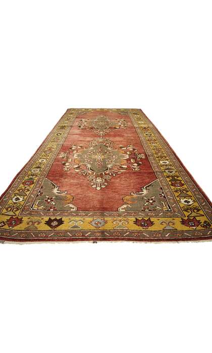 5 x 11 Vintage Turkish Oushak Rug 73888