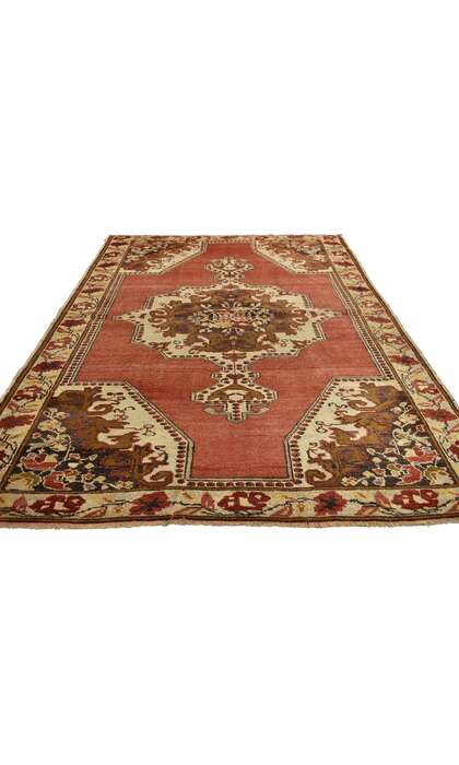4 x 6 Vintage Oushak Rug 73916