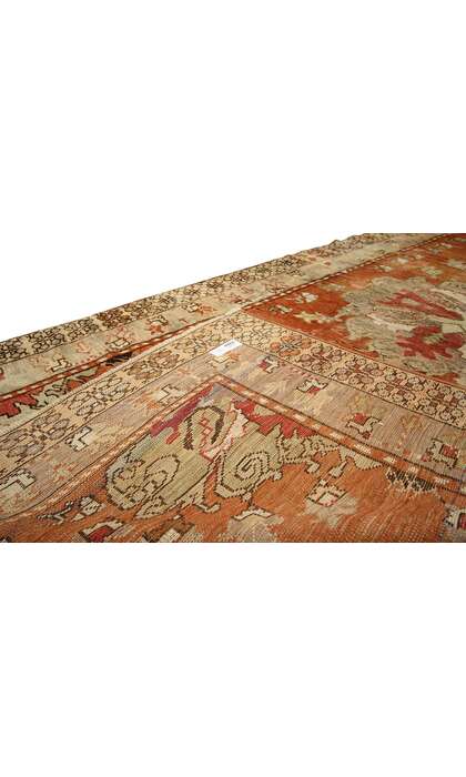 4 x 9 Antique Turkish Oushak Rug 50634