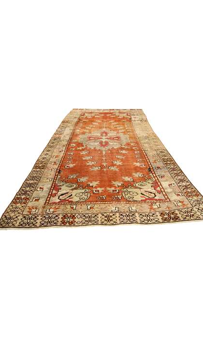 4 x 9 Antique Turkish Oushak Rug 50634