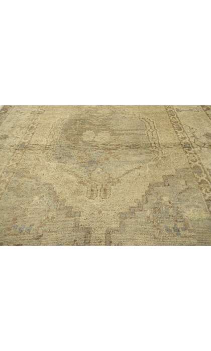 4 x 10 Vintage Turkish Oushak Rug 50837 texture