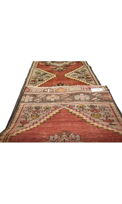 2 x 9 Vintage Red Turkish Oushak Rug 51147