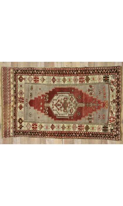 4 x 6 Vintage Turkish Oushak Rug 52384