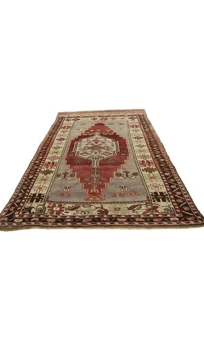4 x 6 Vintage Turkish Oushak Rug 52384