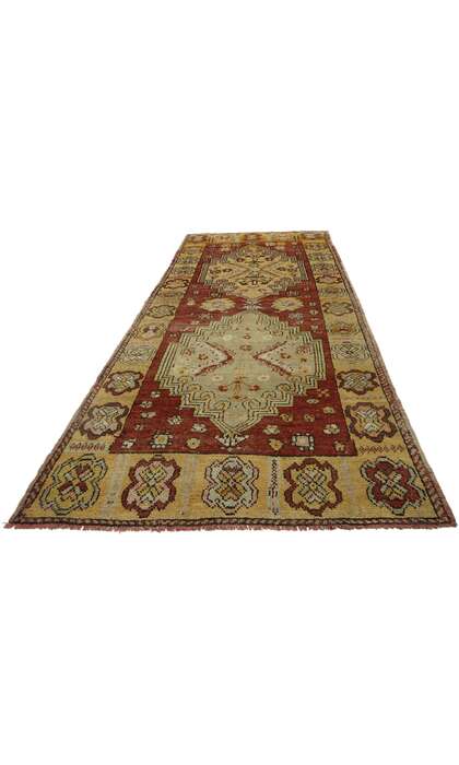 4 x 10 Vintage Turkish Oushak Rug 52404