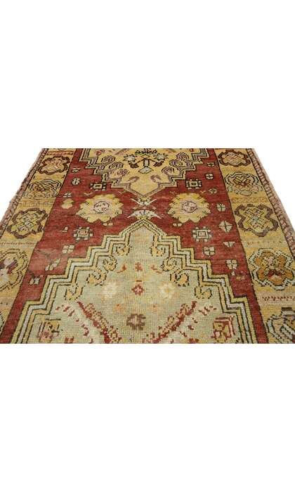4 x 10 Vintage Turkish Oushak Rug 52404