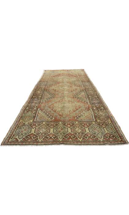 4 x 9 Vintage Turkish Oushak Rug 52410
