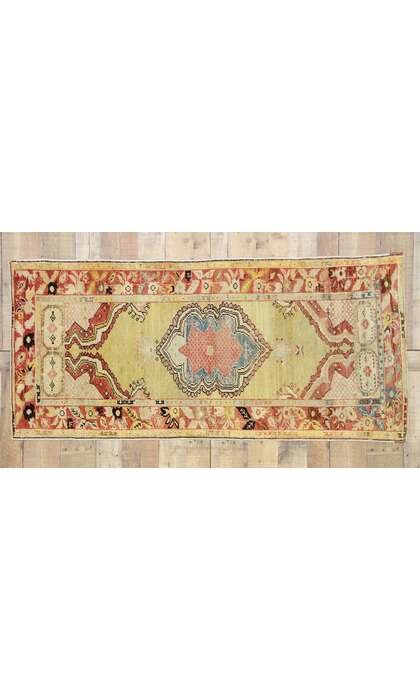 3 x 6 Vintage Turkish Oushak Rug 52424