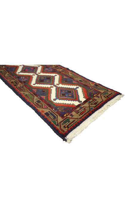 3 x 10 Vintage Persian Hamadan Rug 60224