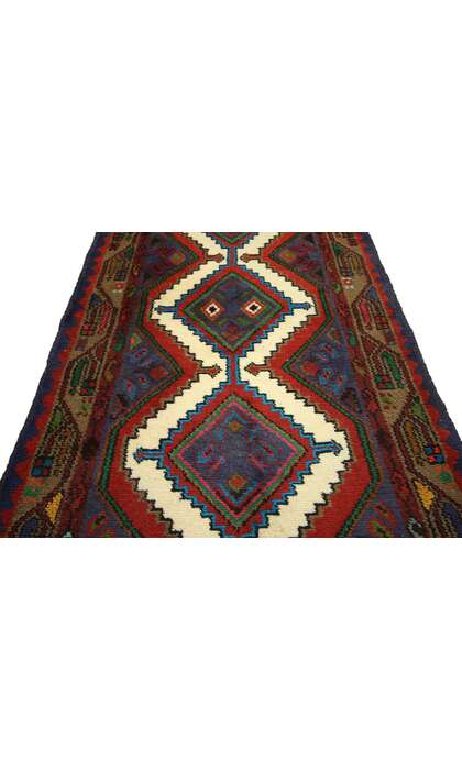 3 x 10 Vintage Persian Hamadan Rug 60224