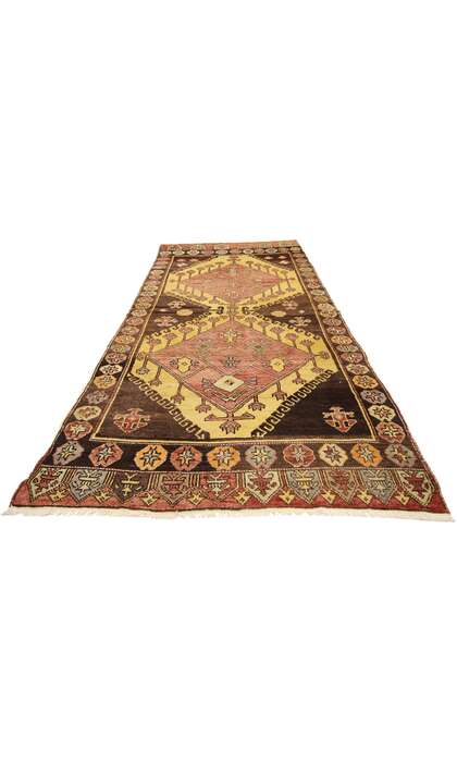 4 x 9 Vintage Turkish Oushak Rug 74046