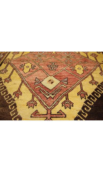 4 x 9 Vintage Turkish Oushak Rug 74046