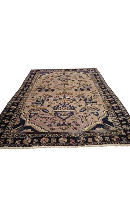 5 x 7 Antique Persian Hamadan Rug 75332