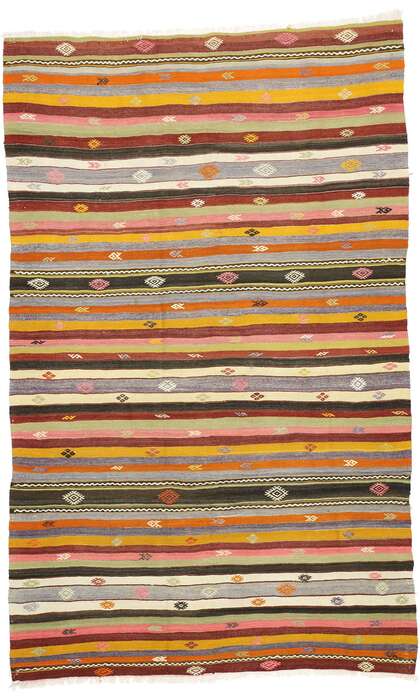 5 x 9 Vintage Turkish Kilim Rug 51283
