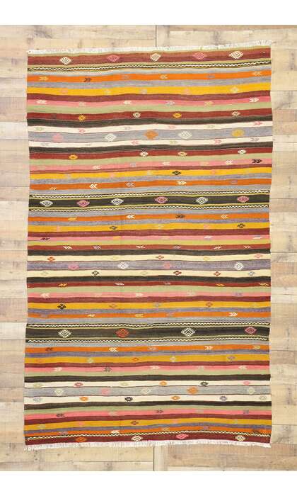 5 x 9 Vintage Turkish Kilim Rug 51283