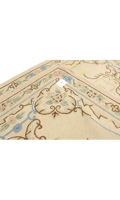 4 x 6 Vintage Chinese Floral Hooked Rug 70861