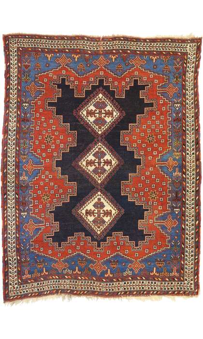 4 x 6 Antique Persian Shiraz Rug 71656