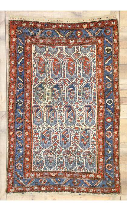 4 x 6 Antique Persian Kurdish Rug 71867