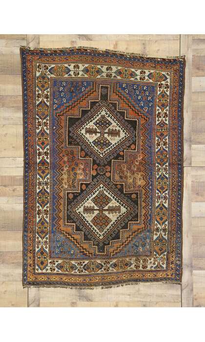 4 x 6 Antique Persian Afshar Rug 72605
