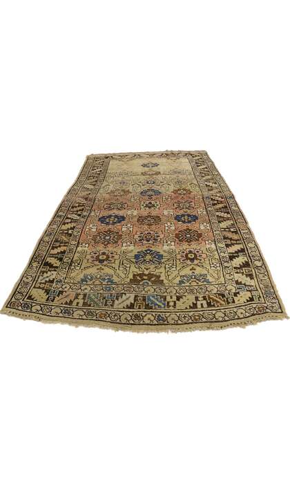 4 x 7 Antique Persian Bijar Rug 73214 floor
