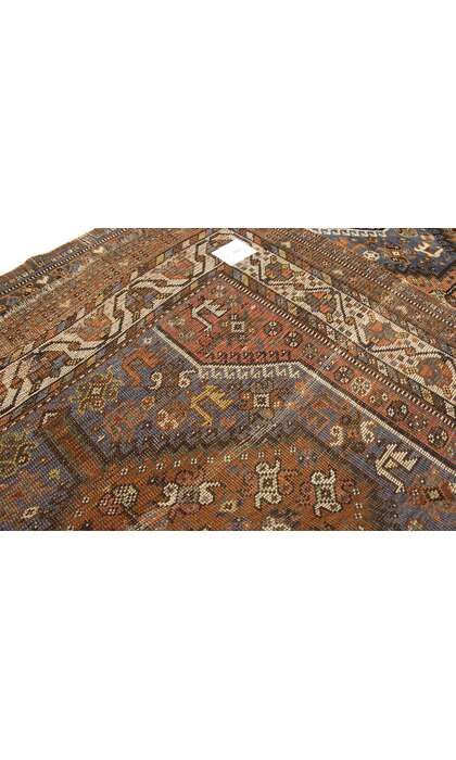 4 x 7 Antique Persian Shiraz Rug 73298 backside