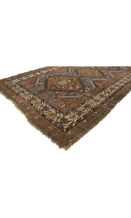 4 x 7 Antique Persian Shiraz Rug 73298 corner