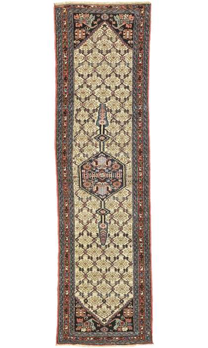 3 x 9 Antique Persian Hamadan Rug 74265