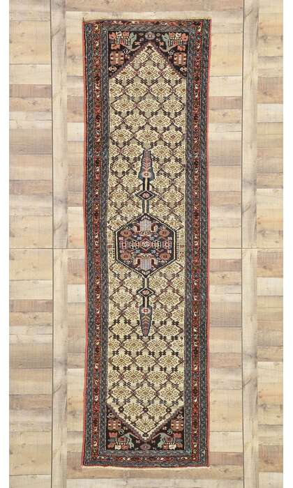 3 x 9 Antique Persian Hamadan Rug 74265