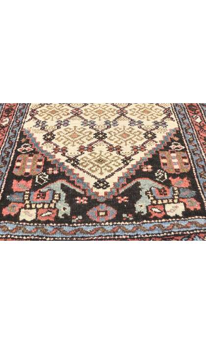 3 x 9 Antique Persian Hamadan Rug 74265