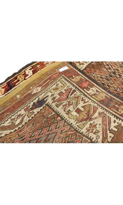 4 x 8  Antique Persian Kurdish Rug 74294