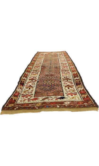 4 x 8  Antique Persian Kurdish Rug 74294