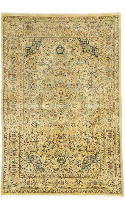 4 x 6 Vintage Indian Mashhad Rug 74339