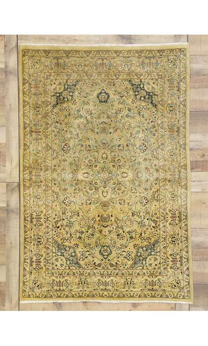 4 x 6 Vintage Indian Mashhad Rug 74339