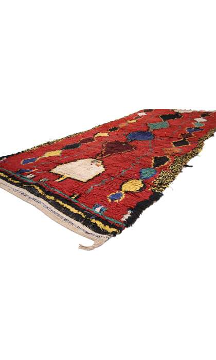 3 x 8 Vintage Red Moroccan Rug 74809