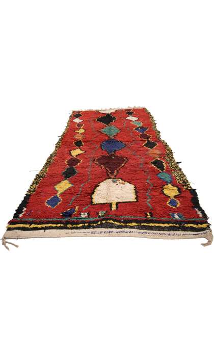 3 x 8 Vintage Red Moroccan Rug 74809