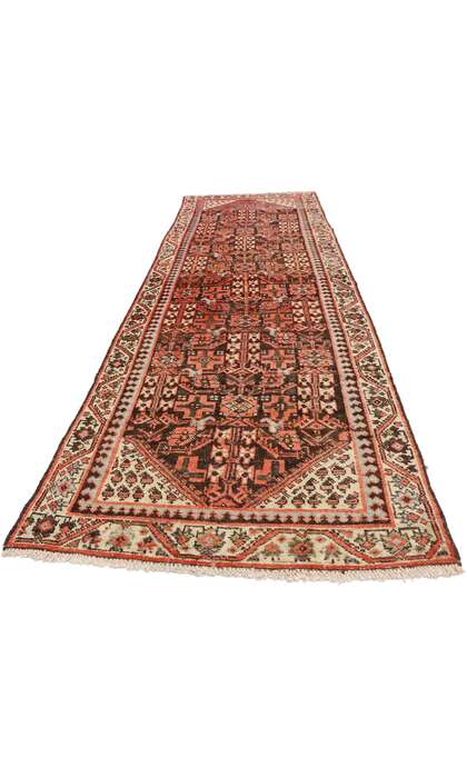 3 x 9 Antique Persian Malayer Runner with Guli Henna Pattern 75214