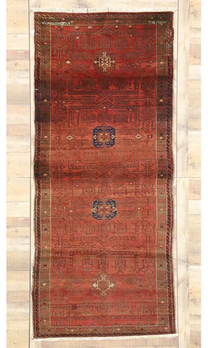 4 x 9 Vintage Persian Baluch Rug 76495