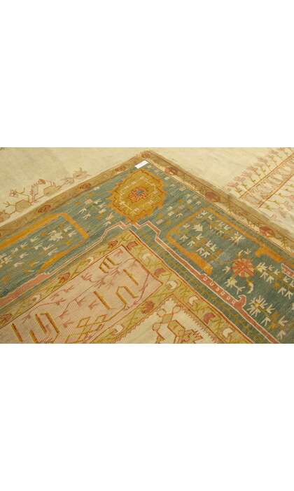 12 x 17 Antique Turkish Oushak Rug 76789
