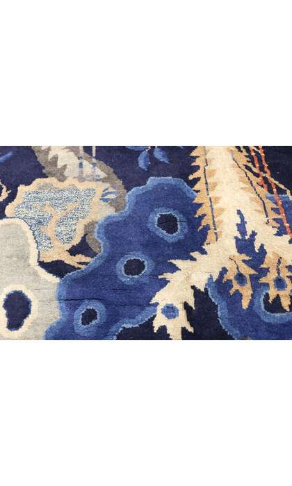 6 x 12 Antique Blue Chinese Baotou Pictorial Rug 77215