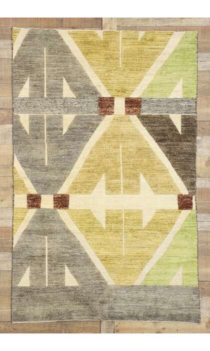 4 x 6 Contemporary High-Low Wagireh Rug 80459