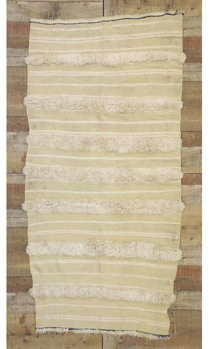 3 x 7 Vintage Moroccan Handira Kilim Rug 20824