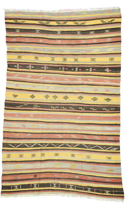 6 x 8 Vintage Turkish Kilim Rug 51280