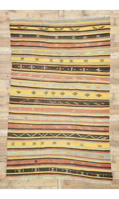6 x 8 Vintage Turkish Kilim Rug 51280