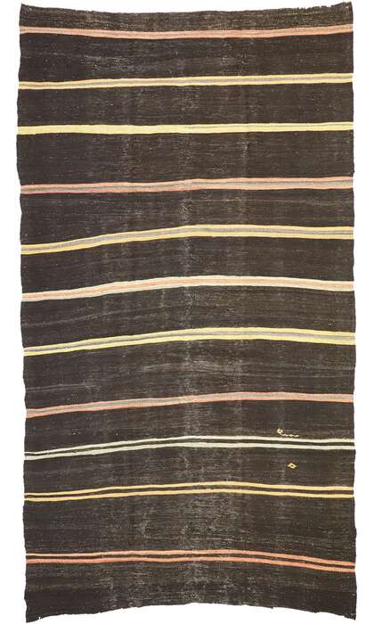 6 x 11 Vintage Striped Turkish Kilim Rug 51303