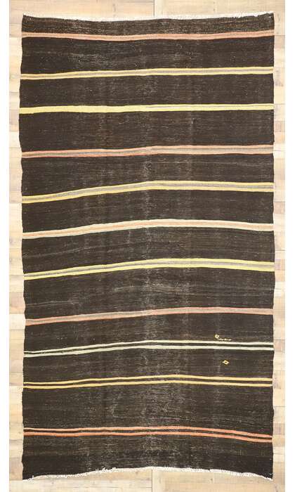 6 x 11 Vintage Striped Turkish Kilim Rug 51303