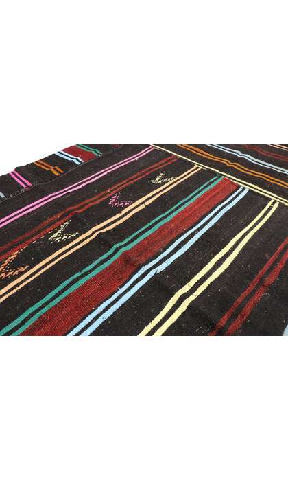 7 x 12 Vintage Turkish Kilim Rug 51322 backside