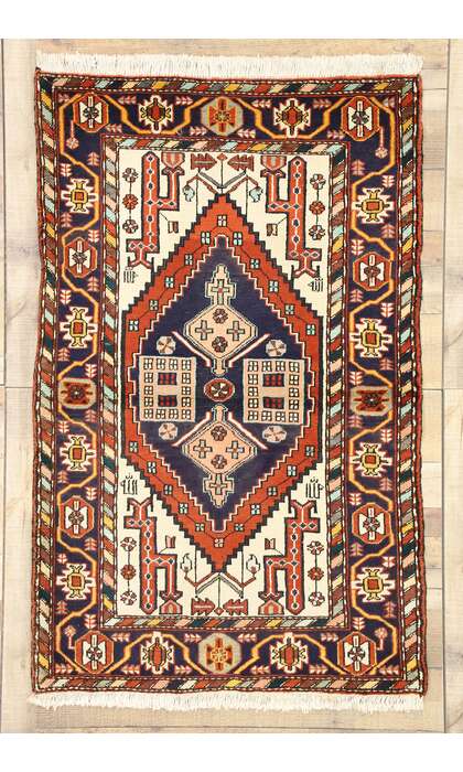 4 x 5 Vintage Persian Heriz Rug 60328