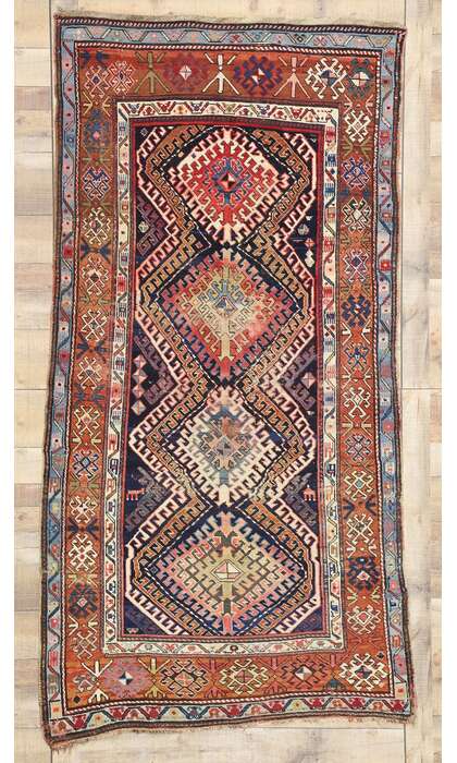 4 x 8 Antique Caucasian Kazak Rug 70950