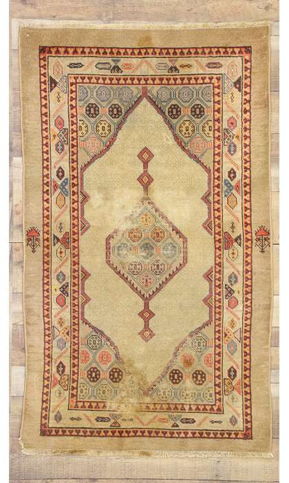 3 x 6 Antique Persian Kurdish Rug 72857